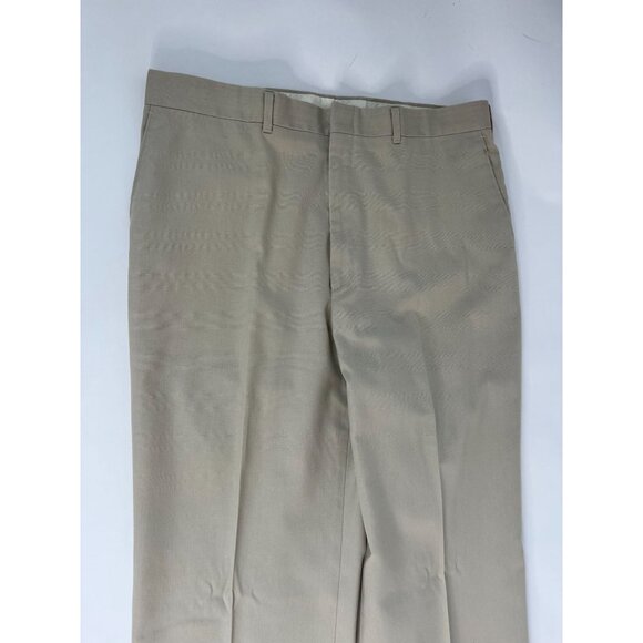 Haggar Mens Khaki Pants 36x30 Combed Cotton & Fortrel Polyester - Picture 8 of 16